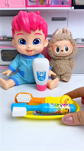 Satisfying ASMR Bath Set Toy | Bebefinn & Labubu Unboxing #shorts