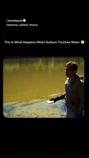 Brandique | What happens when a whole pound of sodium hits water? 💥 Instant heat, hydrogen gas, and maybe even fire! Multiply that tiny lab reaction by... | Instagram