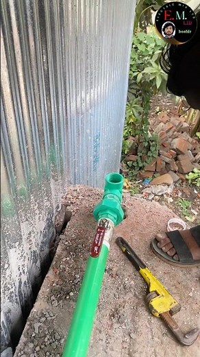 1" 1/2 ball valve install // thread pipe fittings #viralreelsシ #reels #viralvideo #viral #threads