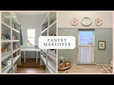 From Basic Pantry to English Cottage Butler’s Pantry (DIY Makeover)