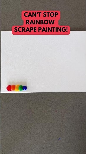 Rainbow Scrape Painting #easyartidea #artforkids