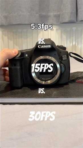5.3fps on the canon 60D vs 15fps mechanical shutter and 30fps on electronic shutter on canon R7 #fps