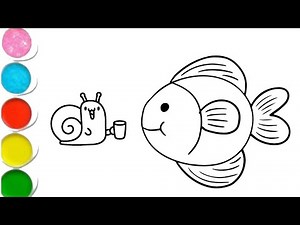 Fish drawing for kids / How to draw a fish / kids video
