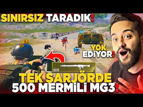 YENİ 500 MERMİ MG3 LÜ ARABADAN İNMEDEN KAZANMA CHALLENGE! (SINIRSIZ TARADIK) PUBG Mobile