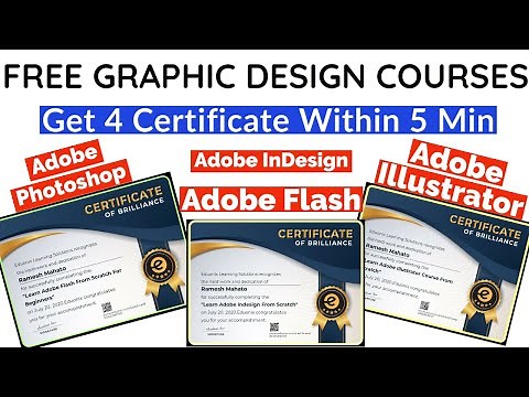 Free Graphic Design Course with Certificate - Adobe Photoshop, InDesign, Illustrator and Flash