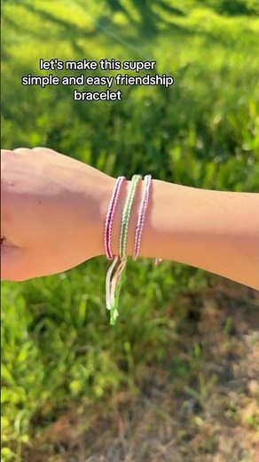 simple yarn bracelet tutorial🧶 #diy #artandcraft #bracelet #tutorial #diybracelets