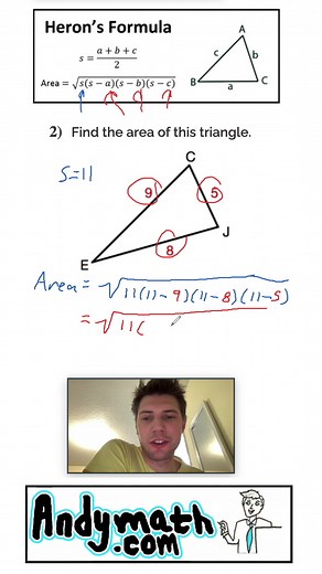 Calculating Triangle Area Using Heron's Formula