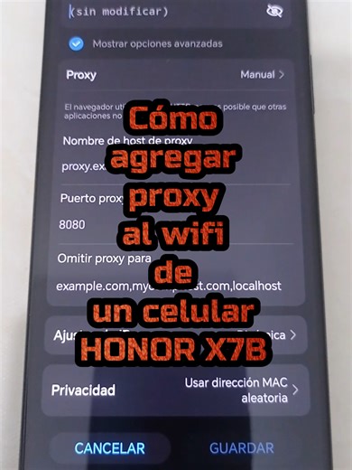Aquí te enseño a agregar proxy al wifi de un celular Honor X7b, paso a paso. Un proxy es un servidor intermediario que actúa como una puerta de enlace entre tu dispositivo e Internet. Cuando navegas, tu solicitud va primero al proxy, que la reenvía al sitio web que quieres visitar en tu nombre. Esto oculta tu dirección IP real y ofrece beneficios como mayor privacidad y seguridad, control de acceso y puede optimizar la velocidad de tu conexión. #honorx7b #honor #celulares