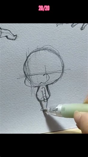 How To Draw A Chibi Body 20/20 #shorts #chibiart #chibidrawing #chibi #chibichibi #drawingposes