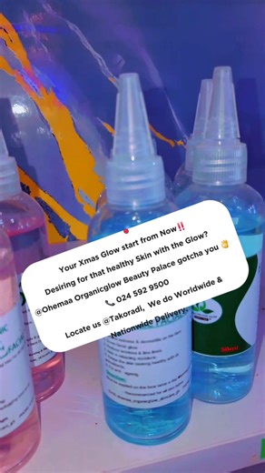 Your xmas glow start from Now! Stock up your favourite Skincare & Haircare Products from us. We have variety of organic skincare & haircare products available and we recommend it based on your complexion ,skin type or hair type. Visit us today and say bye to all skin discolouration/Hair breakages/dandruff/etc... We are too good to be taken for granted 👌 Locate our Physical Shop at Takoradi, Effia-Kuma Opposite T.T.I Adjacent God is Love Chop Bar. We do worldwide and nationwide delivery. Opening