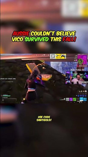 Aussie couldn't BELIEVE Vico Survived THIS! 😮 #fortnite #shorts