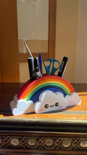 3D PRINTING RAINBOW PEN HOLDER 🌈📹 YOUNGMINDS 3D🖨️ Stampante: Bambulab A1 #3dprinting #kids #3d