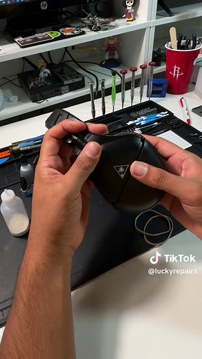 How to fix any broken plastic item with super glue and baking soda. In this case its a Turtle Beach Headset repair. #gaming #gamer #gamingontiktok #techtok #lifehacks