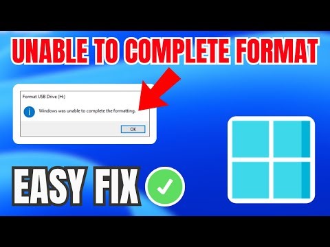 How To Fix Windows Was Unable To Complete The Format (UPDATED) 2026