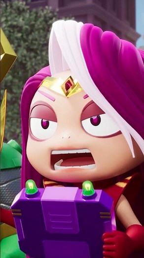 [Miniforce V-Rangers] ❇️ Kai Saves Gina in the Spark Gang Fight ❤️🩷 #miniforce #shorts #cartoon