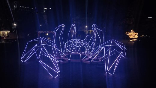 Jeremy Oury on Instagram: "Oups... We created a monster ! | KRAKEN | a monumental sculpture with 320meters of individual LEDs at @geneva_lux 2026. Kraken emerges as a symbol of nature’s untamed power — a mythological sea creature whose luminous tentacles echo the endless flow of data and digital networks shaping our world. 🐙⚡️ Sculpture by @thomasvoillaume Video & sound by @jeremy_oury Led control with @mad_mapper #led #lightinstallation #installation #kraken #madmapper #digitalart #digitalarti