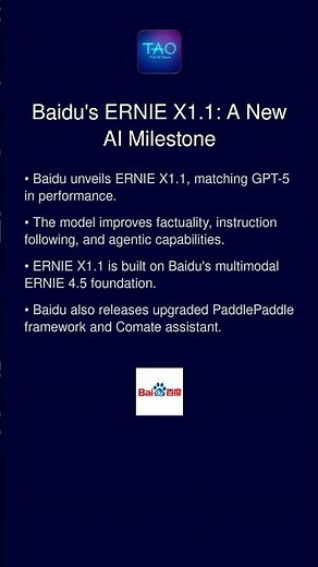 Baidu's ERNIE X1.1: A New AI Milestone