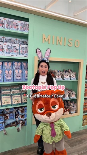 Zootopia pop-up at MINISO has officially landed in Québec! 📍⏰Pop-up location and time: CF CARREFOUR LAVAL, QC | until Jan 4, 2026 #MINISO #MINISOCANADA #FunFurEveryYou #IamshoppingatMINISOinCanada #zootopia #blindbox #zootopia2 | Prada Bae Kun