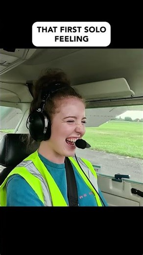 That feeling after your first ever solo landing… #firstflight