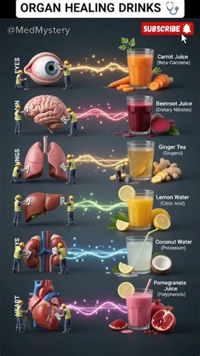 6 Healthy Drinks That Support Your Organs 🥤 | Healthy Lifestyle