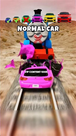 Small to Giant Car vs Train 🚗💨 #shorts #1millionviews #shortvideos #beamng #gaming