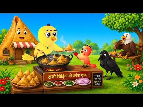 चिड़िया समोसा jadui samosa बेचने वाली|Tuntuni chidiya cartoon serial|ranochidiya cartoon achha achha
