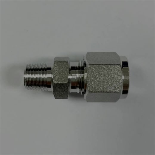 Stainless Steel Male Connector Compression Tube Fitting - for Hydraulic Pipe Fitting, for Industrial Plumbing, Water Oil Gas