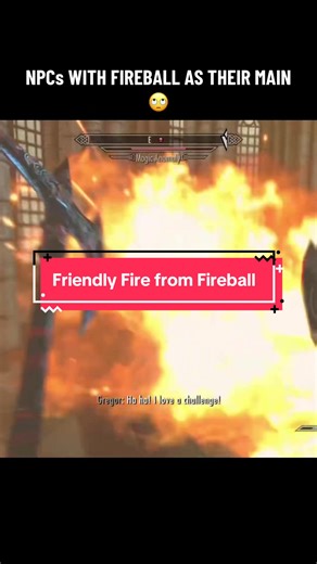 The fireball spell gets on my last damn nerve 😂. Also I hate how you can take friendly fire from fireball and ice storm. #skyrim #gameglitch #gaymer
