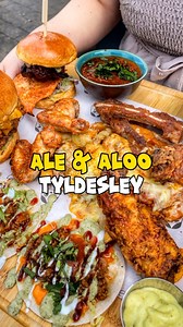 MASSIVE INDIAN SHARING PLATTER 😱 The first Desi Pub in the whole of the North West has launched a sharing platter incorporating classics with a indian twist! From Keema loaded fries to fried chicken burgers and plenty of Curry sauces for dipping purposes 😮‍💨😍 this costs fourty five quid for two people and can be found at the Gatehouse in Tyldsley!! @aleandaloo #fyp #foryou #foryoupage #indian #indianfood #food #foodie #foodtiktok #manchester #sharingplatter #sharing #burgers #curry #curries 