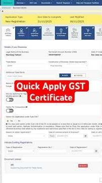 How to Apply for GST Registration in 1 Minutes #gst #gstregistration #shorts