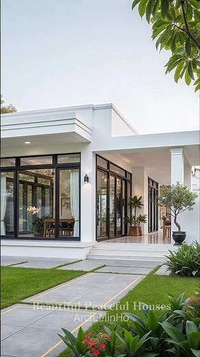 Modern One-Story House – Big Glass, Bright Space