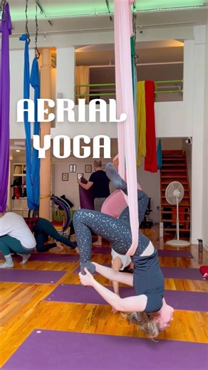 Aerial Yoga Class 🦋 Inverting Into a Pose