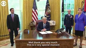 26K views · 425 reactions | SPACE FORCE FLAG: The official flag of the Space Force - the sixth branch of the U.S. military - was unveiled in the Oval Office on Friday. It's the first new service and service flag in more than 72 years. The flag features the Seal of the United States Space Force, which was approved by President Trump in January. More: https://cbsn.ws/3fSIsSA | KDKA-TV | CBS Pittsburgh | Facebook