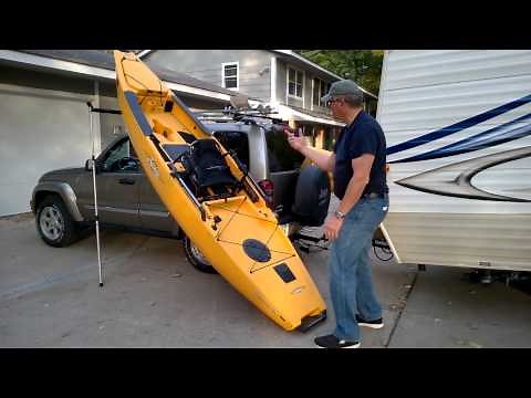 Hobie Pro Angler Kayak Roof Rack with a Rhino Side Loader