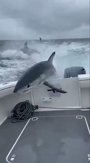Mako Shark Jumps INTO the Boat While Fleeing Orcas!