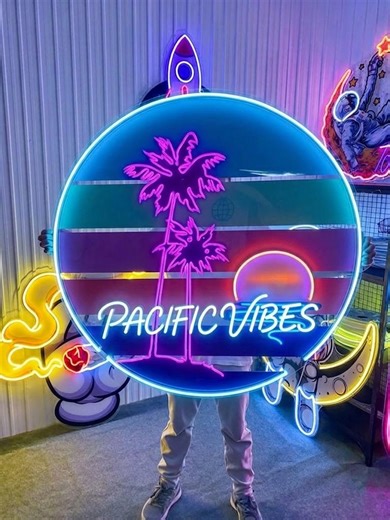 Custom UV Printed Neon Sign Acrylic Logo Light LED Backlit Business Sign Detailed Logo Neon - Etsy