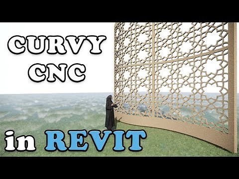 مشربية كيرفي على ريفيت | Curved CNC in Revit