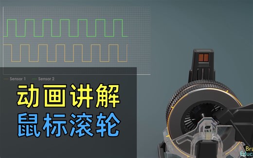 【中英双字】鼠标滚轮的原理 两种常见的光学与磁性鼠标滚轮 Branch Education官方