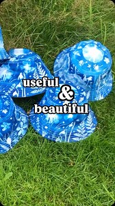 Hand dyed bucket hats with flowers and sunshine! ☀️🌸 “Have nothing in your houses that you do not know to be useful or believe to be beautiful” is a quote by the Arts and Crafts movement pioneer William Morris and it rings true now as it did over 100 years ago. As summer approaches you could get yourself a beautiful and useful bucket hat! #springfashion #buckethat #cyanotype #nature #thrift | Daisy Bow Craft