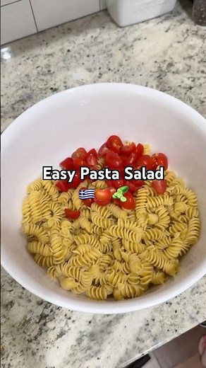 Easy Pasta Salad-#summerrecipes #mealprep #easyrecipe
