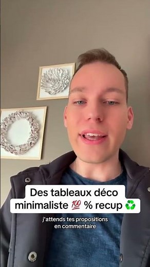 tableau déco 100%récup. Effet wow😍. tu as deviné l’objet utilisé? #diy #tableau #decoration #recup