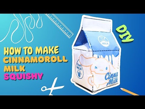 DIY MINI SANRIO MILK PAPER SQUISHY | cinnamoroll | free template
