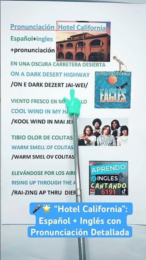 🎤🌟 “Hotel California”: Español + Inglés con Pronunciación Detallada #hotelcalifornia #pronunciaci
