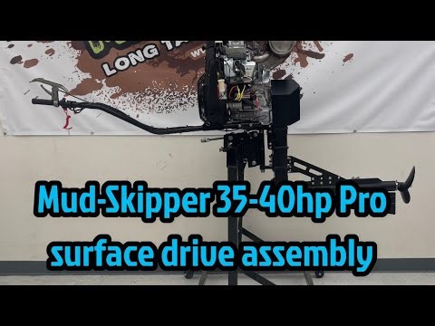 Mud-Skipper 35-40hp Pro surface drive mud motor assembly with Vanguard V twin