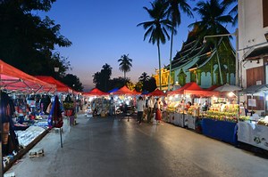 Hmong Night Market in Luang Prabang, Laos