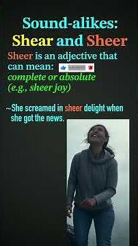 Shear vs Sheer | Sound-Alikes | Explained with Easy Examples! #englishtips #homophones