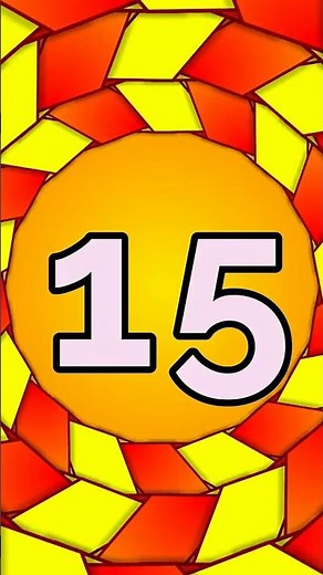 ⏲️ 15-Second Countdown with Alarm 🔔 | Hypnotic Spiral Background 🔴🟠