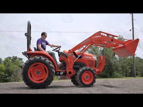 Demo of used Kubota L3200 Tractor with Loader and Gear Shift Transmission