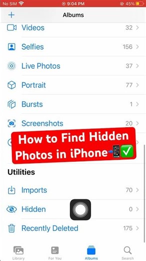How to Find Hidden Photos in iPhone📲✅ #iphone #hidden #gallery #tutorial