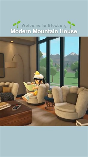 Modern Mountain House in Bloxburg 🌱 #bloxburgbuild #bloxburg #roblox